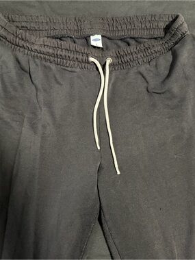 Old Navy Black Jogger Sweatpants with White Drawstring